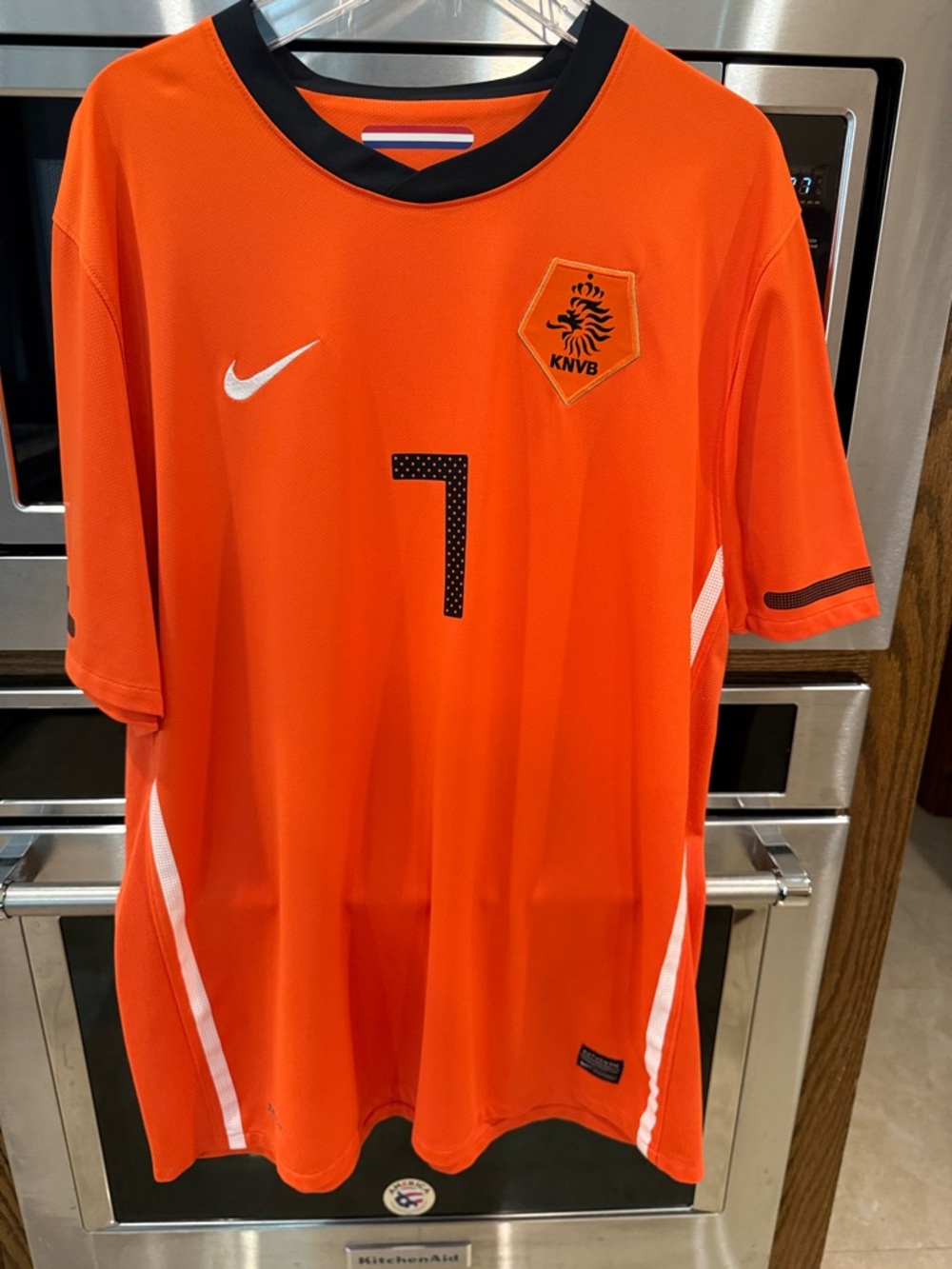 Authentic Kuyt World Cup Netherlands KNVB Soccer Jersey #7